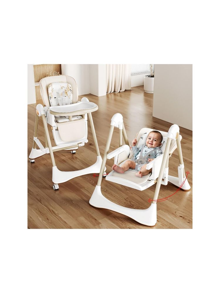 BAYBEE White Nivio Convertible 3-in-1 Baby High Chair for Kids (18-24 Months)-picture-6
