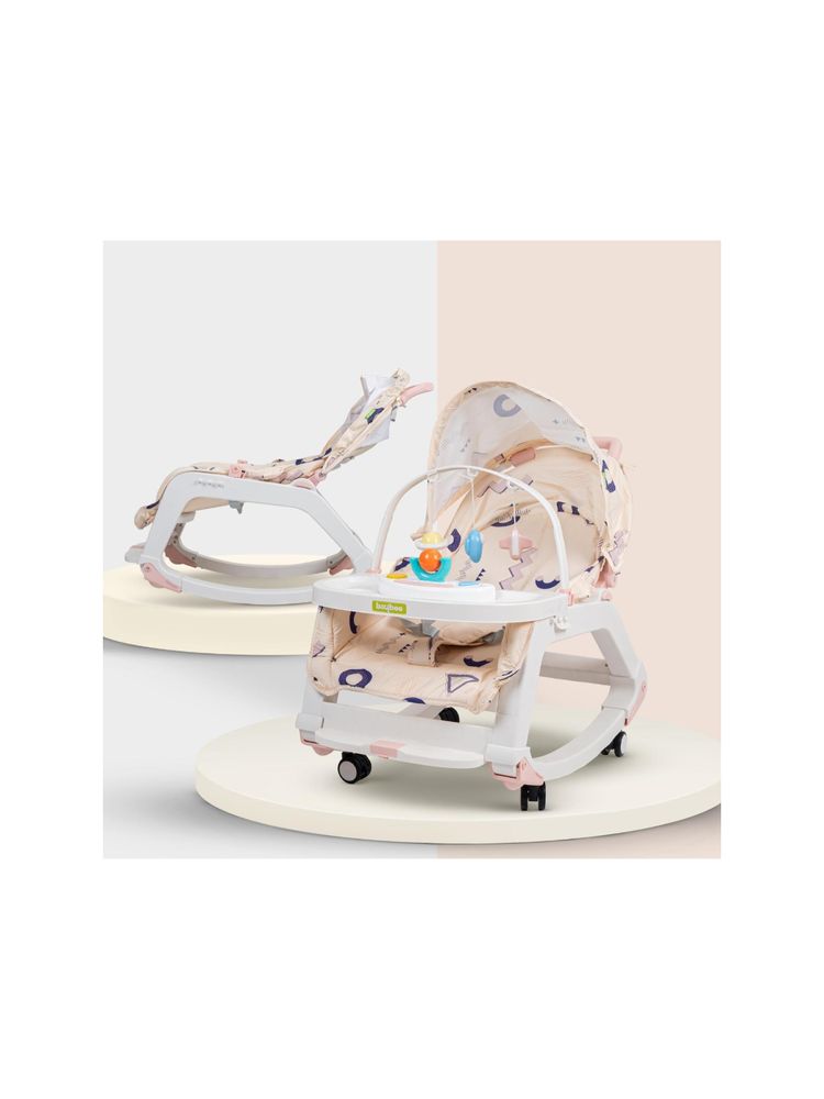 BAYBEE Pink 5 in 1 Baby Rocker and Booster Seat for Babies (18-24 Months)-picture-13