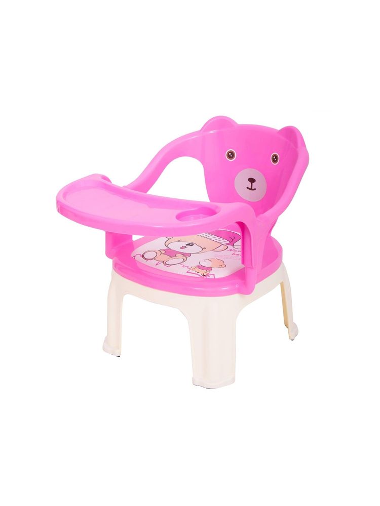 BAYBEE Pink Plastic Printed Chair-image-17