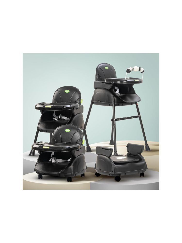 BAYBEE Black Plastic Printed High Chair-image-19