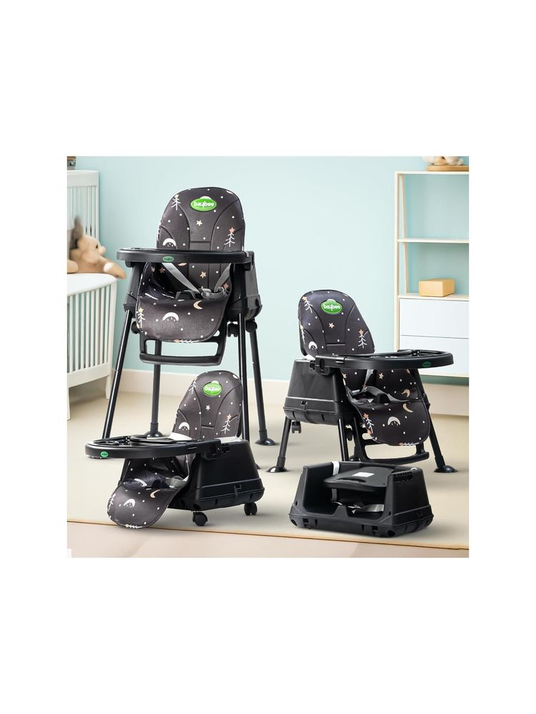 BAYBEE Black Plastic Printed High Chair-picture-4