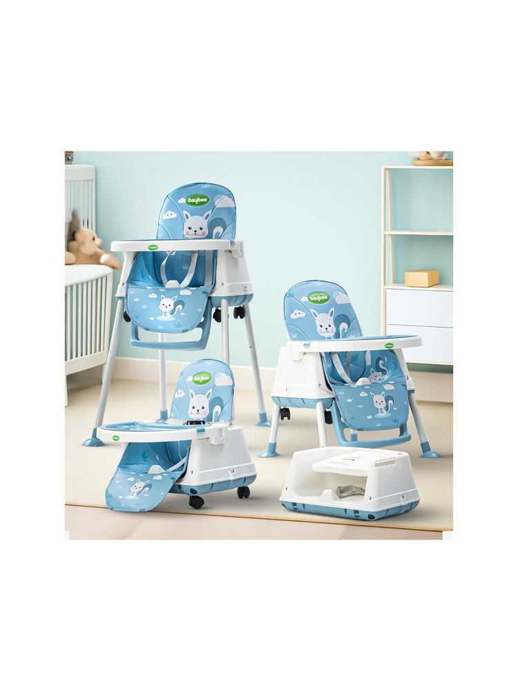 BAYBEE Blue Plastic Printed High Chair-image-20