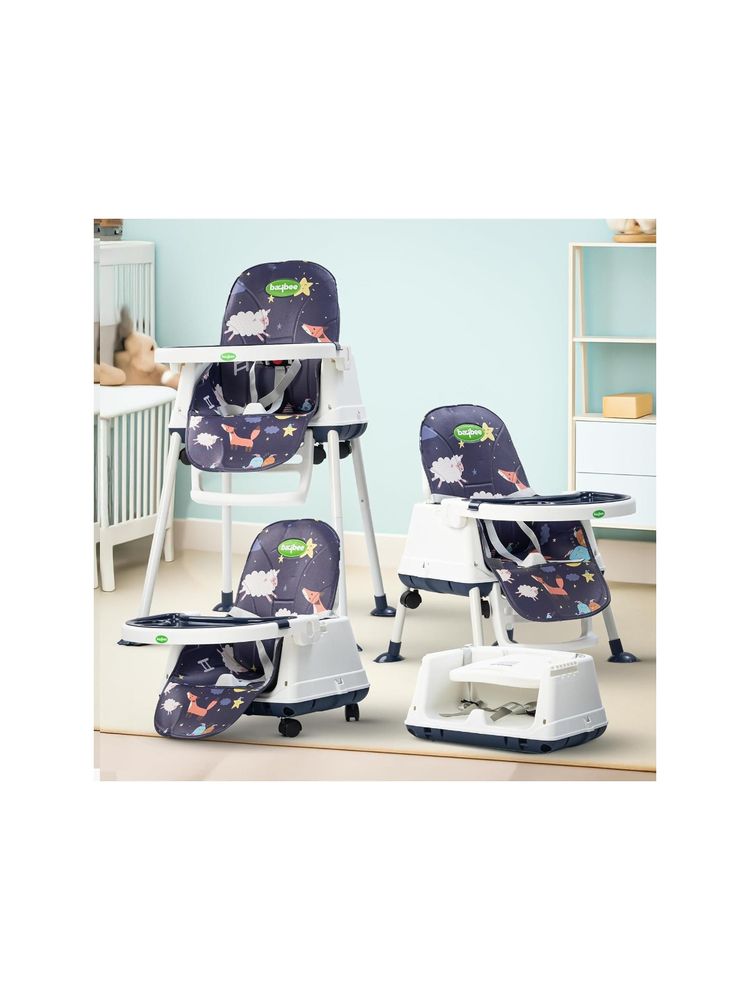 BAYBEE Navy Blue Plastic Printed High Chair-picture-8