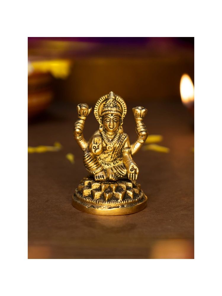 Ekhasa 100% Pure Brass Lakshmi Devi Idol-picture-5
