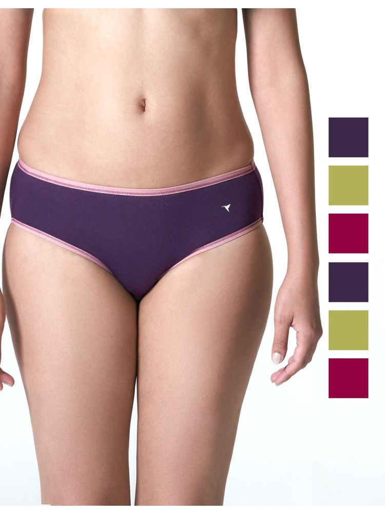 BLOSSOM Womens Cotton Semi Hipster Panty - Multi-Color (Pack of 6)-picture-12