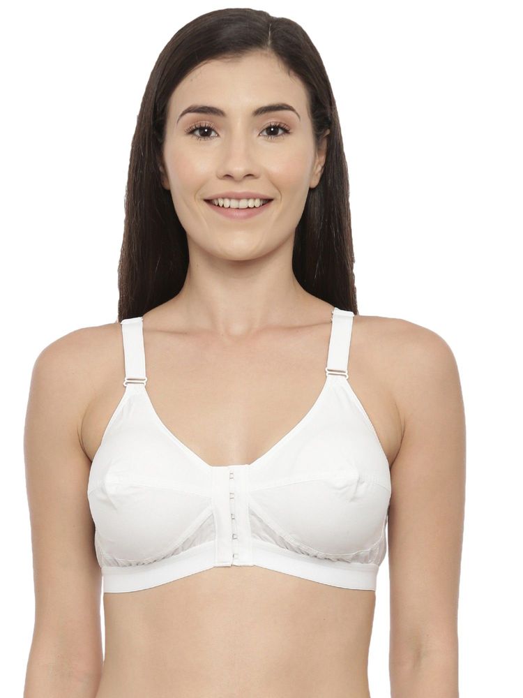 BLOSSOM Seamed Front Open Bra White-picture-11