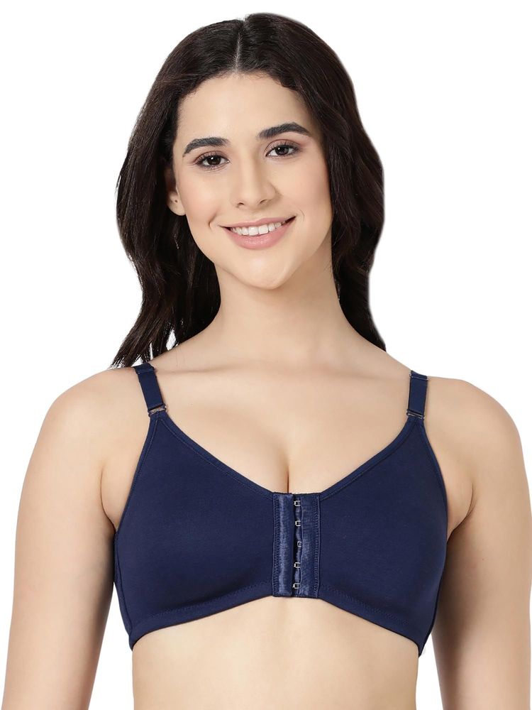 BLOSSOM Seamless Full Coverage Front Open Bra Fore Front N Blue-picture-16