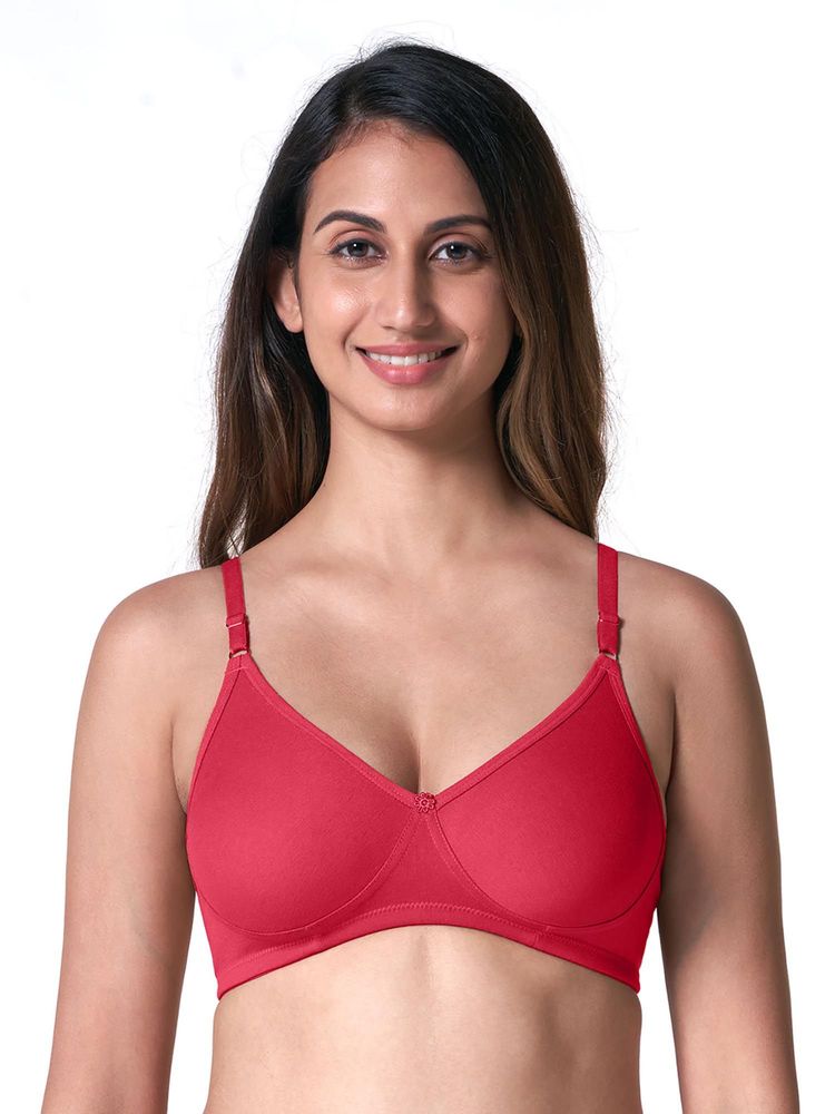 BLOSSOM Single Layered Molded T-Shirt Bra Red-picture-23