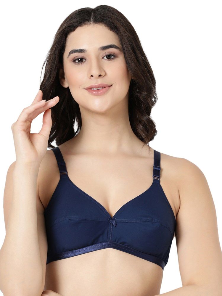 BLOSSOM Women Navy Blue Regular Jasmine N Blue Bra-image-18