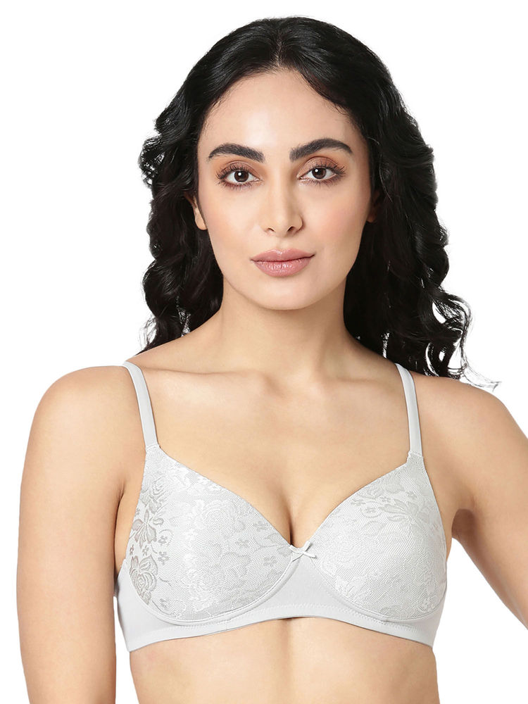 BLOSSOM Floral Solace T-Shirt Bra Grey-picture-16