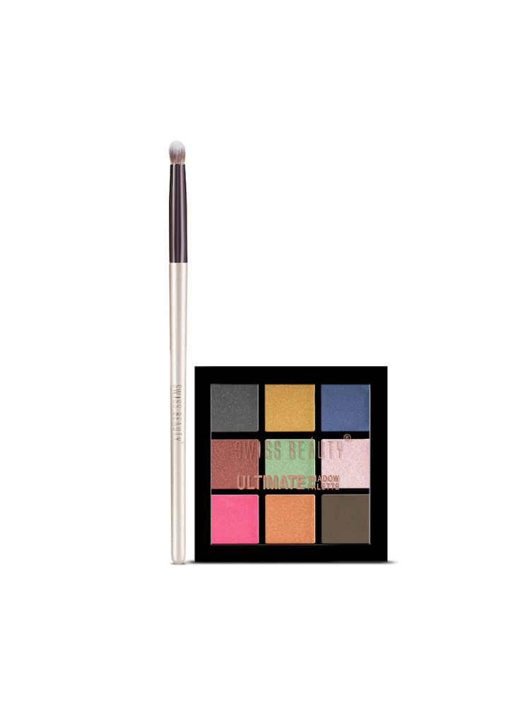 Swiss Beauty Ultimate Shadow Palette & Eyeshadow Brush Combo