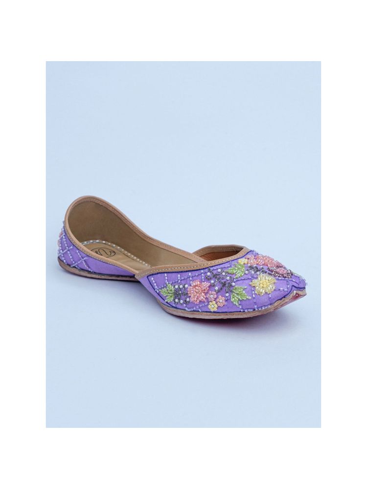 NR BY NIDHI RATHI Embellished Purple Juttis-image-13