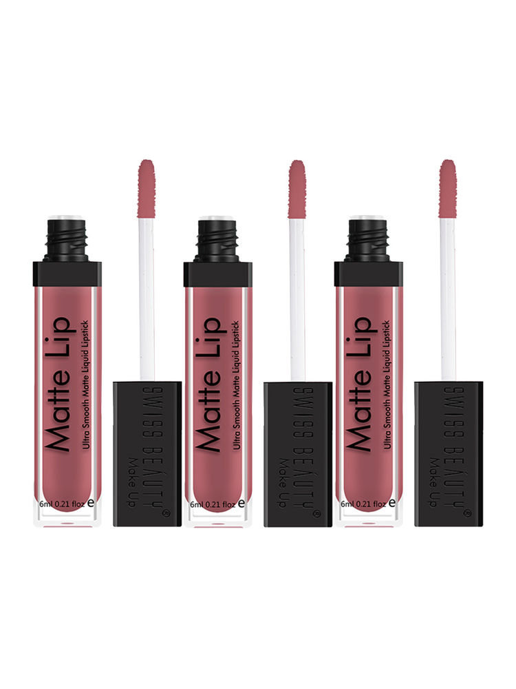 Swiss Beauty Ultra Smooth Liquid Lipstick - Pack Of 3-picture-36