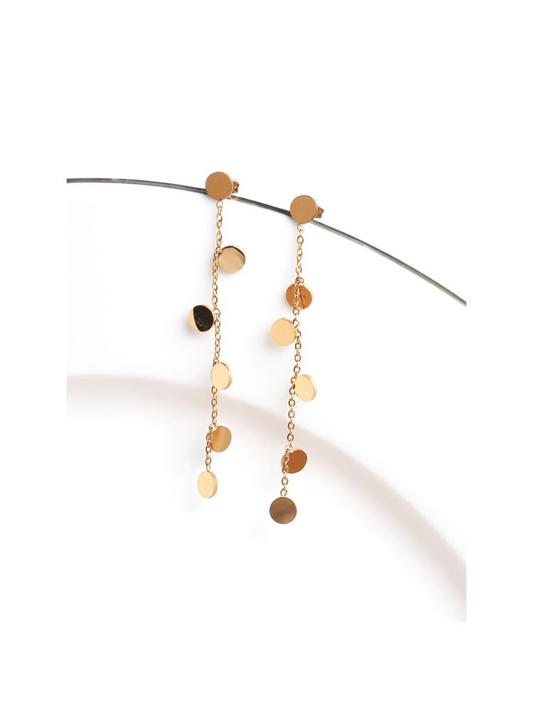 Palmonas Womens Waterproof and Anti Tarnish Minimalist Disc Dangle Earrings-image-31
