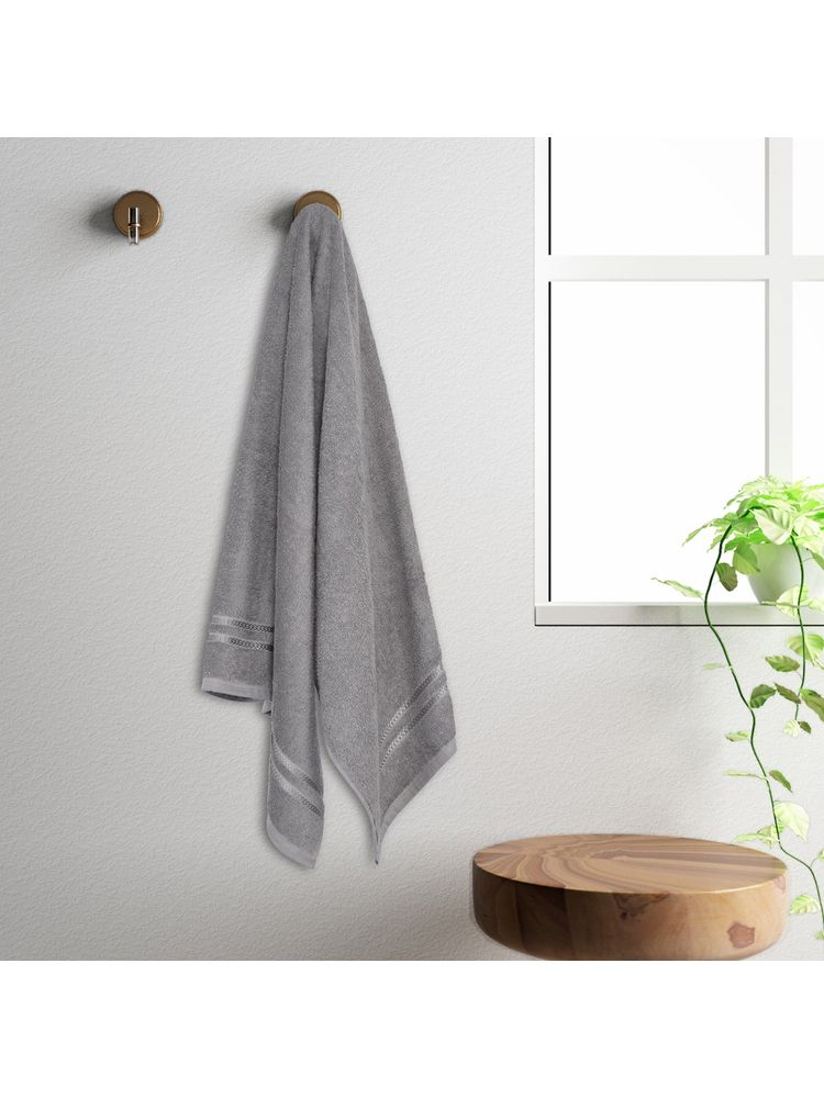 Welspun Quick Dry Pure Cotton Bath Towel Grey (M)-image-41