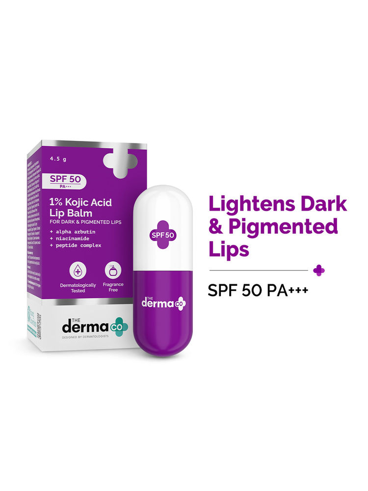 The Derma Co 1% Kojic Acid Lip Balm SPF 50 PA+++
