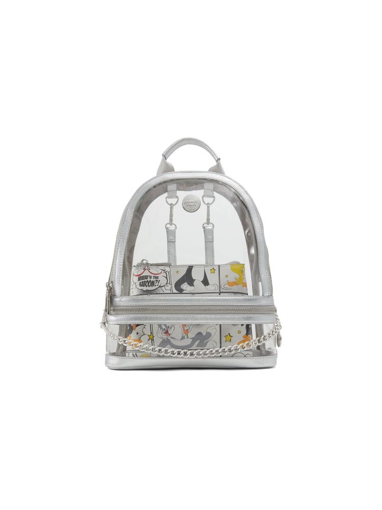 Aldo LTBACKPACK Womens Silver Backpack & Pouch with Detachable Straps (Set of 2)-picture-25