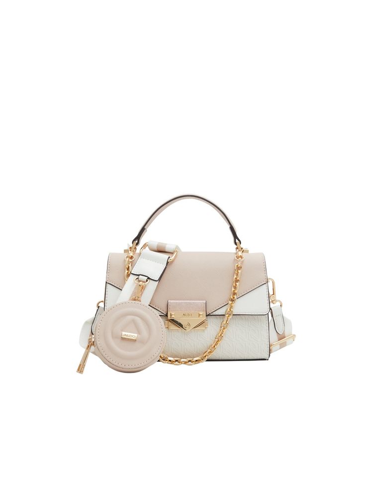 Aldo YOURA Womens Pink Top Handle Satchel with Detachable Straps-image-3