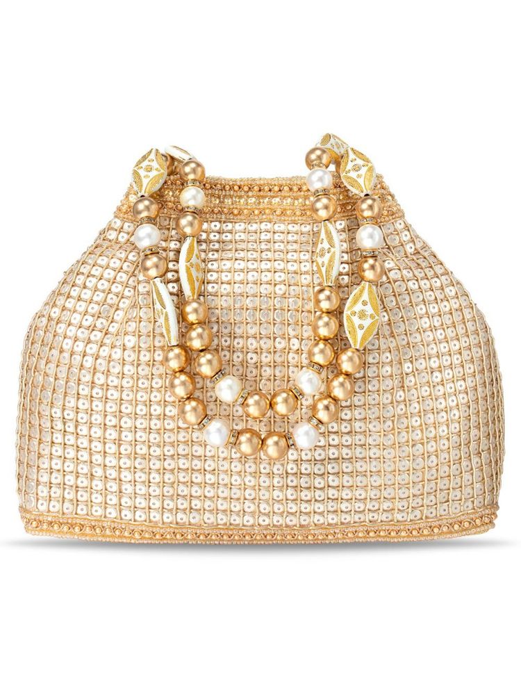 Peora Potli Bags for Women Evening Bag Clutch Ethnic Bride Purse with Drawstring (P11G)-picture-18