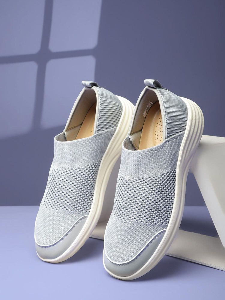 Bata Comfit Women Grey Casual Slip On Sneakers-picture-23