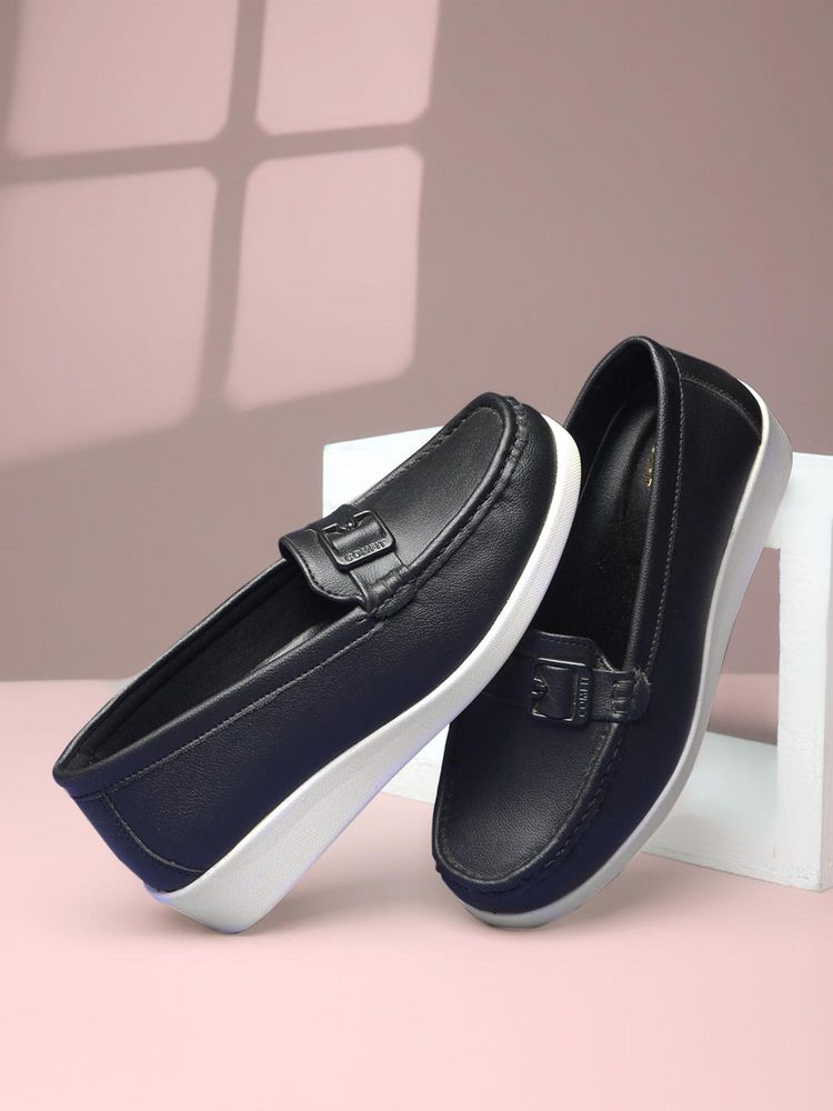 Bata Comfit Women Black Casual Loafers-picture-10