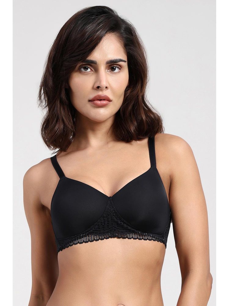 Van Heusen Women Wire free Medium Coverage Padded Lace Black T-Shirt Bra-picture-21