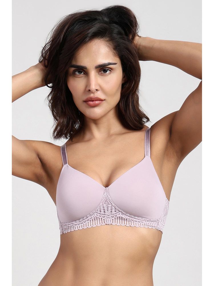 Van Heusen Women Wire free Medium Coverage Padded Lace Lavender T-Shirt Bra-picture-16