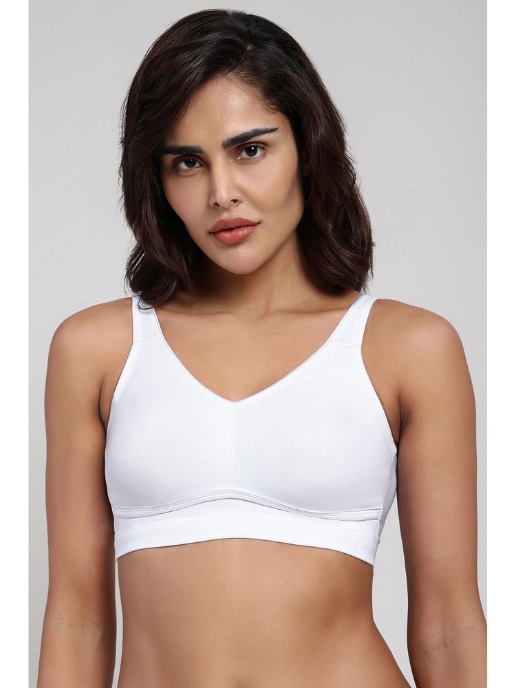 Van Heusen Women Solid Plus Size Wireless Minimizer White T-Shirt Bra-picture-13