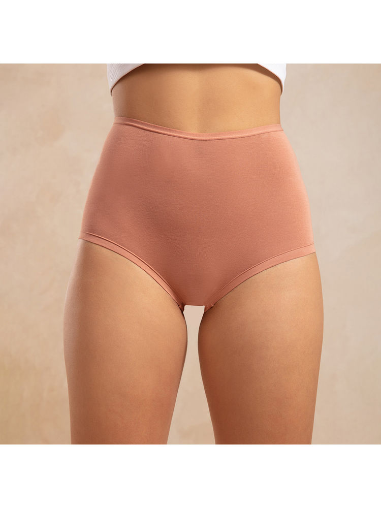 nykd by nykaa Cotton Mid Rise Boyshort with Full Rear Coverage-NYP082 Italian Clay-picture-22