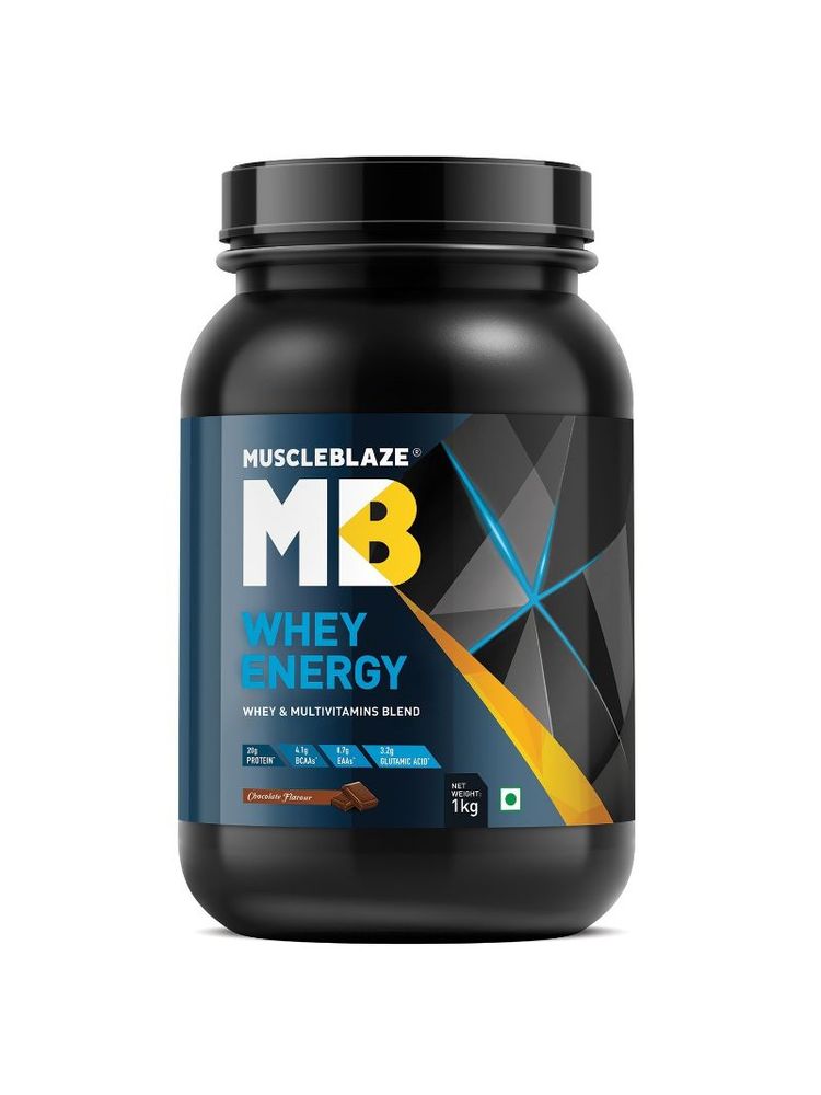 MuscleBlaze Whey Energy Protein Supplement Powder - Chocolate