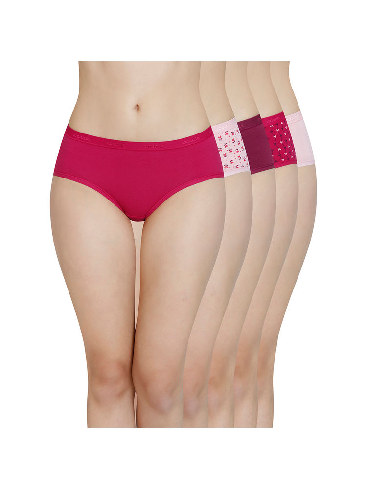 Amante Assorted Mid Rise Hipster Panty (Pack of 5) Multi-Color-picture-12