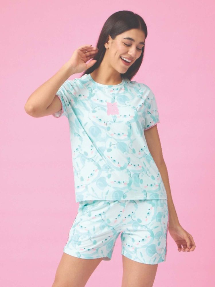 Sweet Dreams Women'S Abstract Printed T-Shirt and Shorts-picture-21
