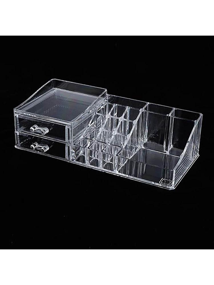 NFI Essentials Acrylic Makeup Organizer with Drawers Vanity Tray 2, Drawers & 12 Lipstick Slots-picture-15