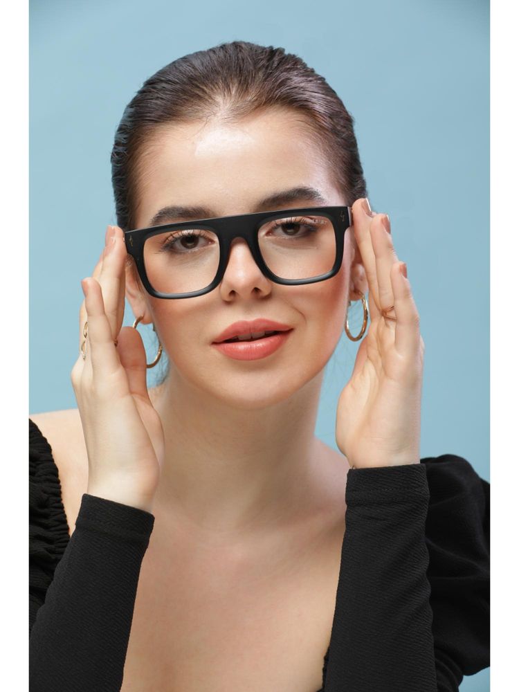 RESIST EYEWEAR Unisex UV Protected Black Clear Square Sunglasses (49)-image-39