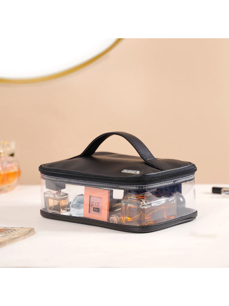 Nestasia Vegan Leather Makeup Organizer Black