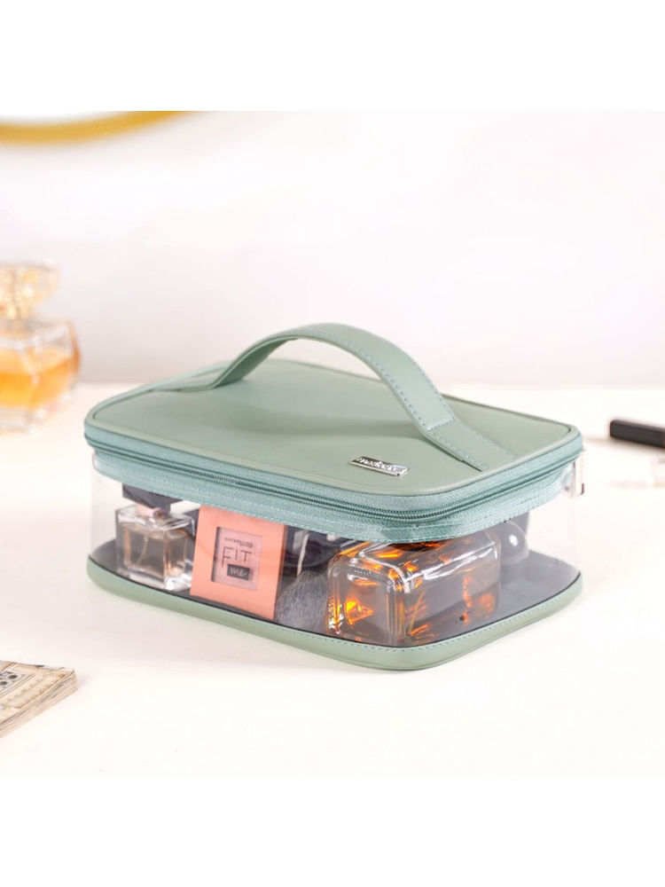 Nestasia Sage Green Trendy Makeup Bag For Women