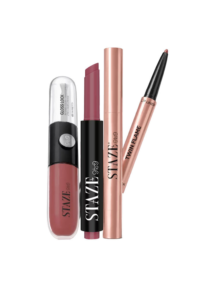 STAZE Fan Favourites Trio (Gloss Lock: I'm Pretty + Yummy: Lush Berry + Twin Flame: Soft Launch)-picture-24