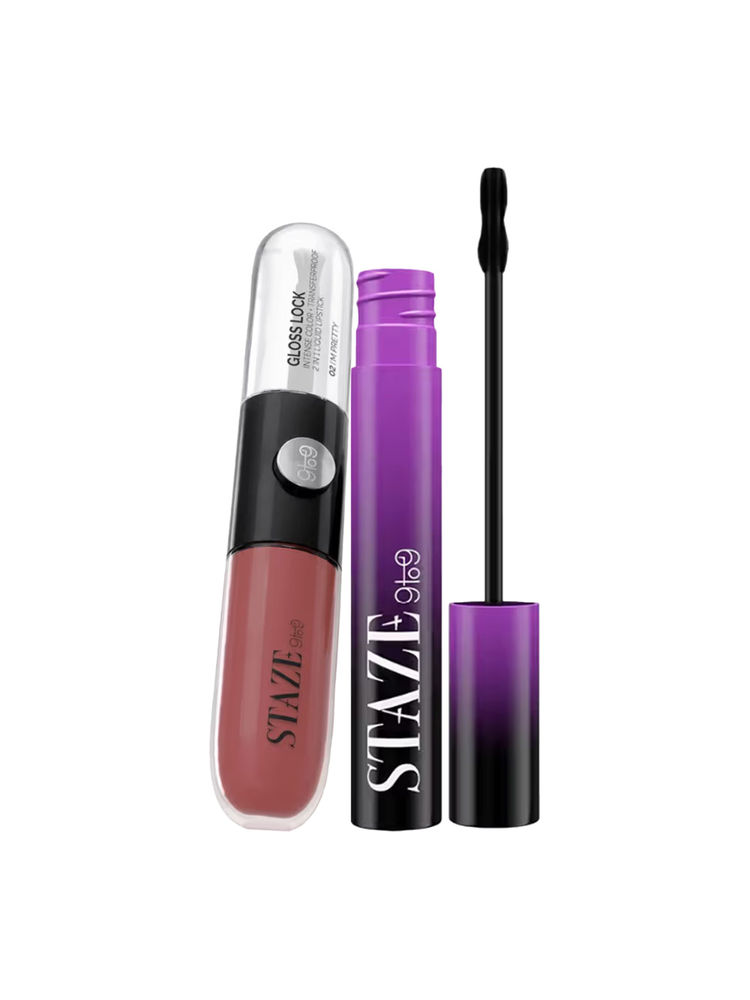 STAZE Instant Glam Duo (Gloss Lock: Im Pretty + Tubing Mascara) - Pack of 2-image-33