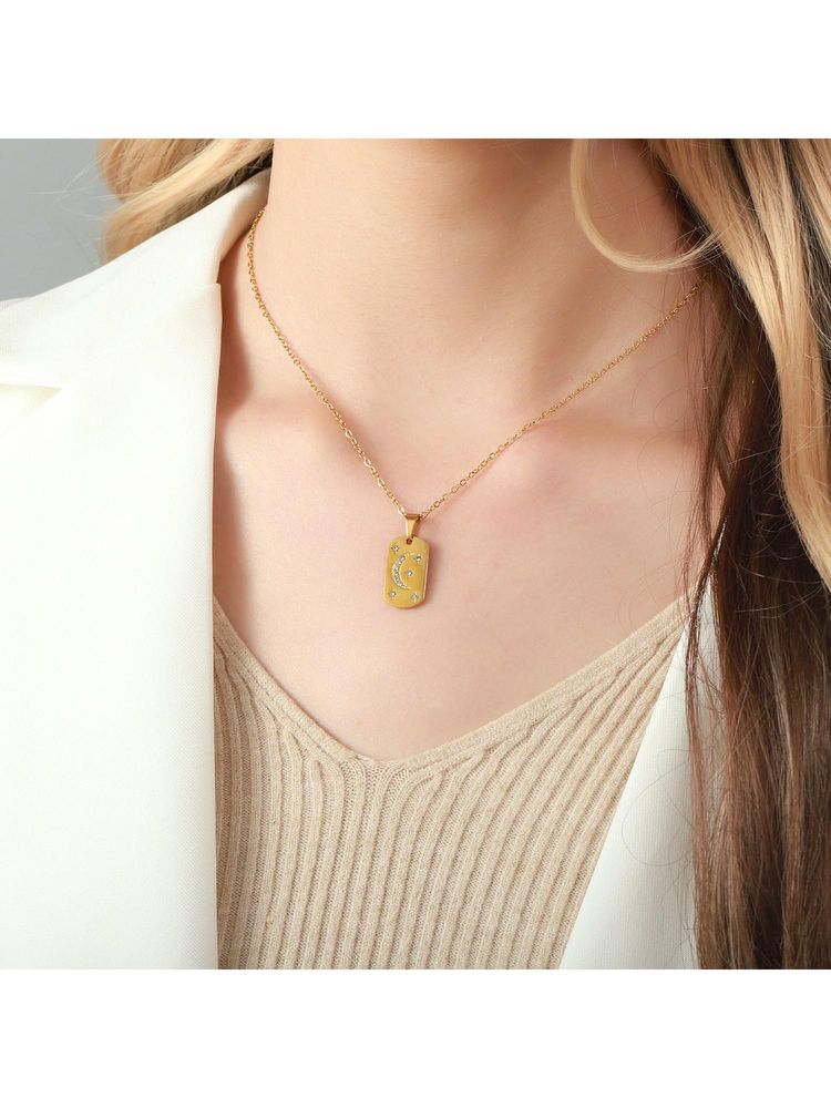 Salty Women White Starlit Moon Necklace-image-19