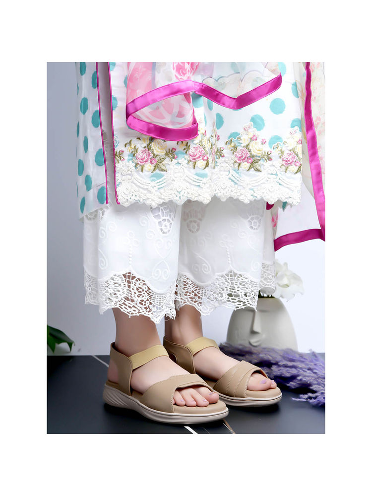 Shoetopia Orthopedic Doctor Sole Beige Sandals for Women-image-23