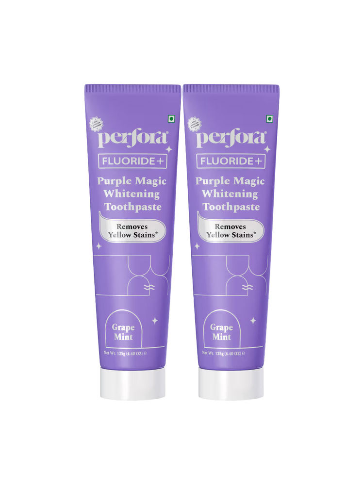 Perfora Fluoride+ Purple Magic Whitening Toothpaste - Pack Of 2-image-36