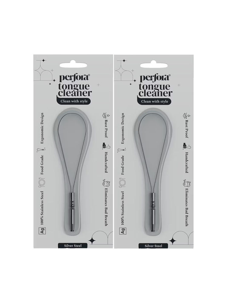 Perfora Stainless Steel Tongue Cleaner - Rust Free- Pack Of 2