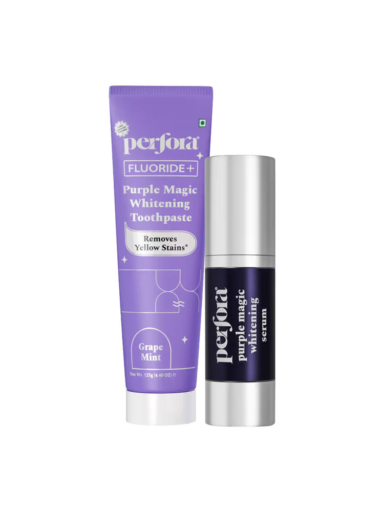 Perfora Teeth Whitening Serum + Purple Magic Whitening Toothpaste