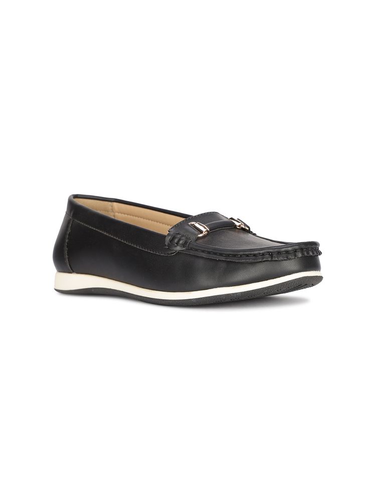 Bata Black Women Slip-On Loafers-picture-22