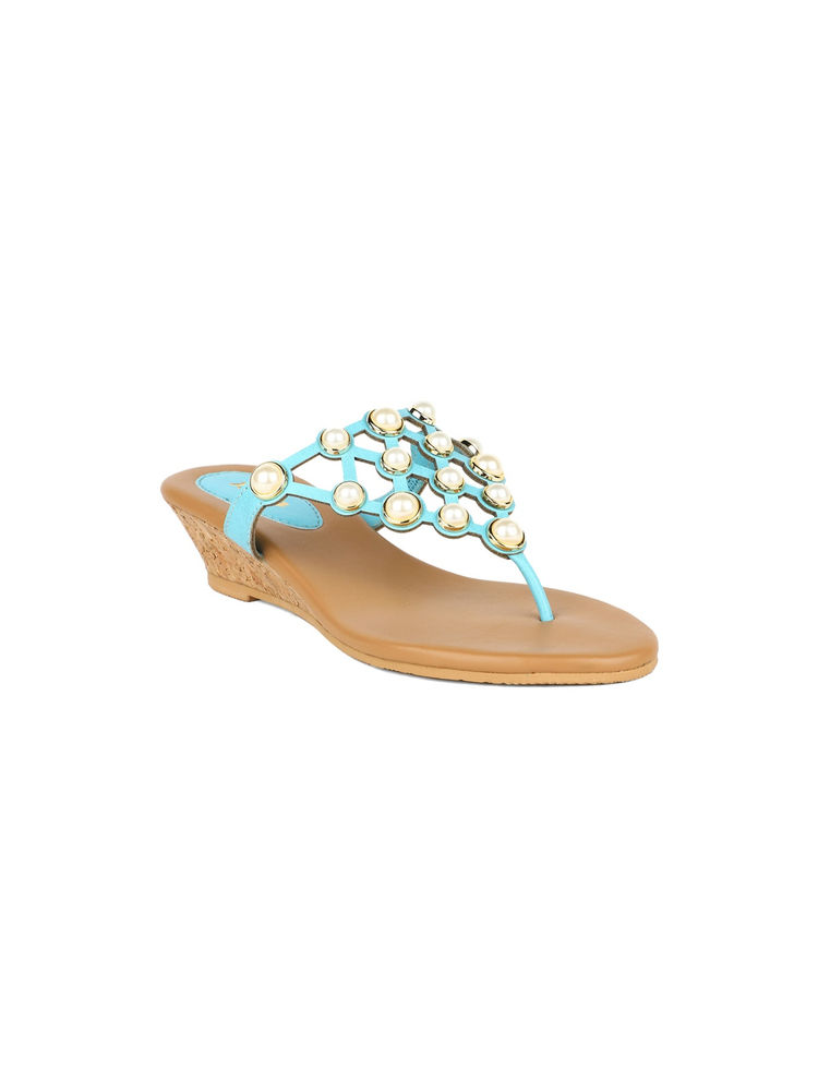 Bata Blue Women Slip-On Heels-image-43