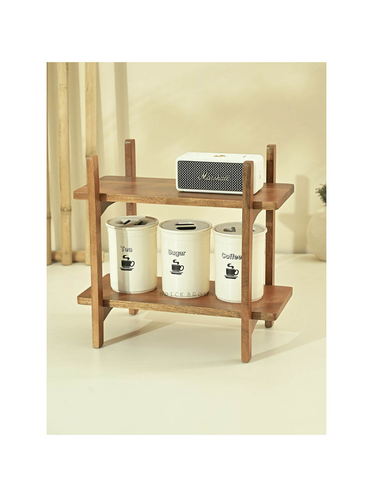 Brick Brown Zen Kitchen Organizer Wooden Spice Rack-picture-17