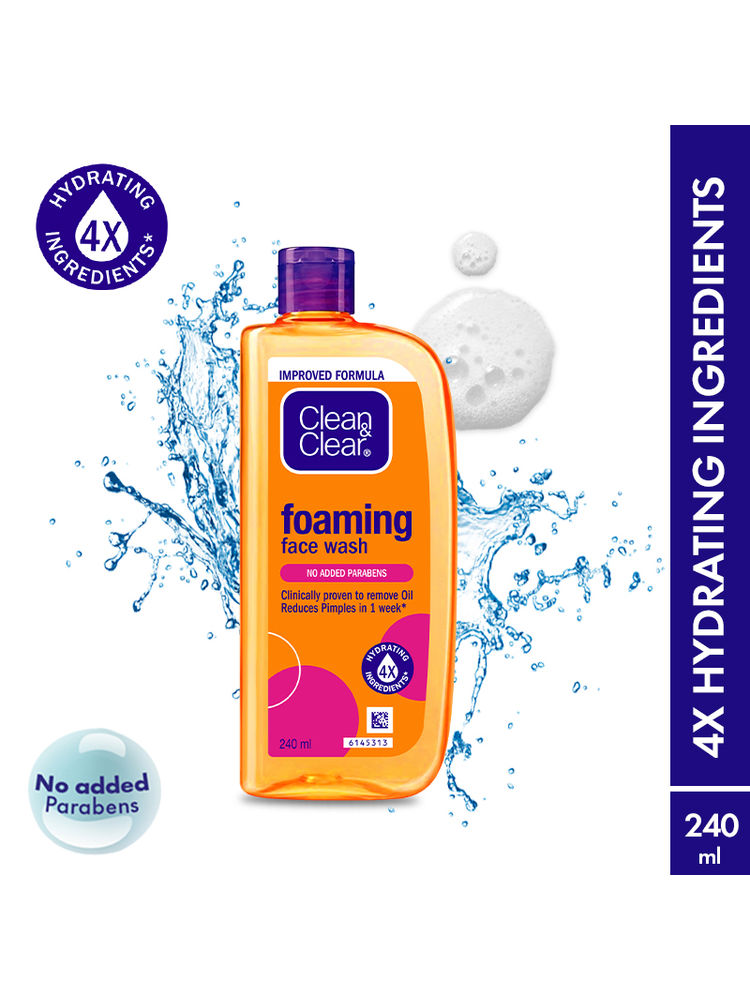 Clean & Clear Foaming Face Wash - Hydrating Cleanser for Oily Skin & Reduces Acne In 7 Days-image-40