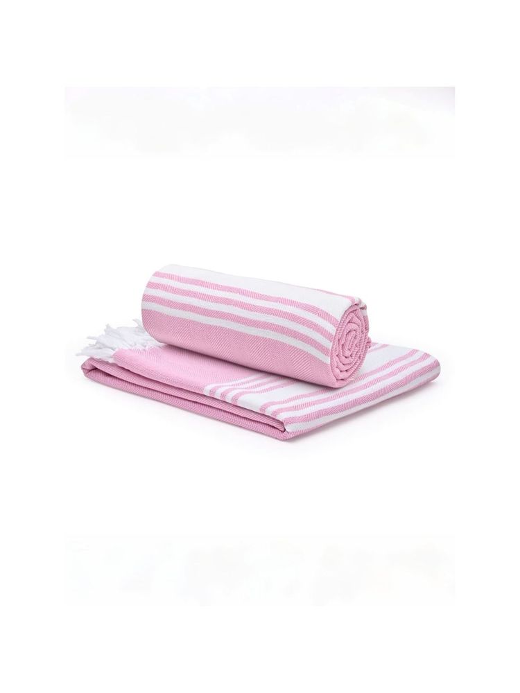 the better HOME 2 Herringbone Turkish Bath Towels-Pink (M)-image-11