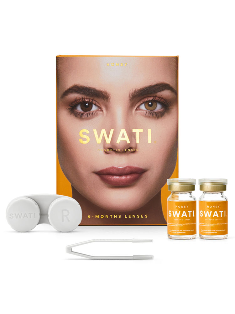 Swati Cosmetics Coloured Contact Lenses Honey 6 months Power 0.00