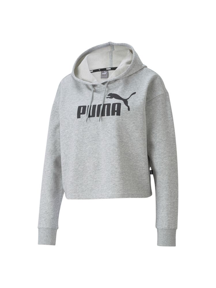 Puma Ess Cropped Logo Tr Women Gray Hoodie-picture-25